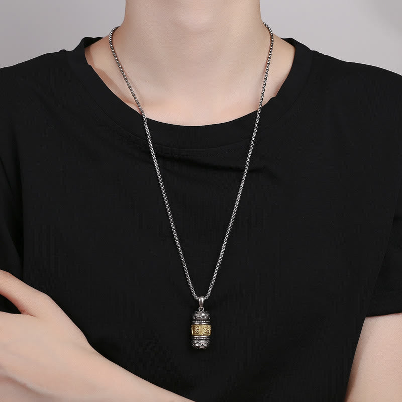 Collier Om Mani Padme Hum | Pendentif spirituel en cuir