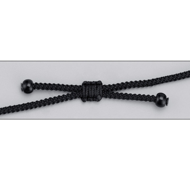 Sterling Silver Nine-Eye Dzi Bead Spiritual Protection Necklace