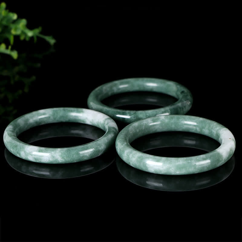 Natural Jade Luck Abundance Bangle Bracelet 58-60mm