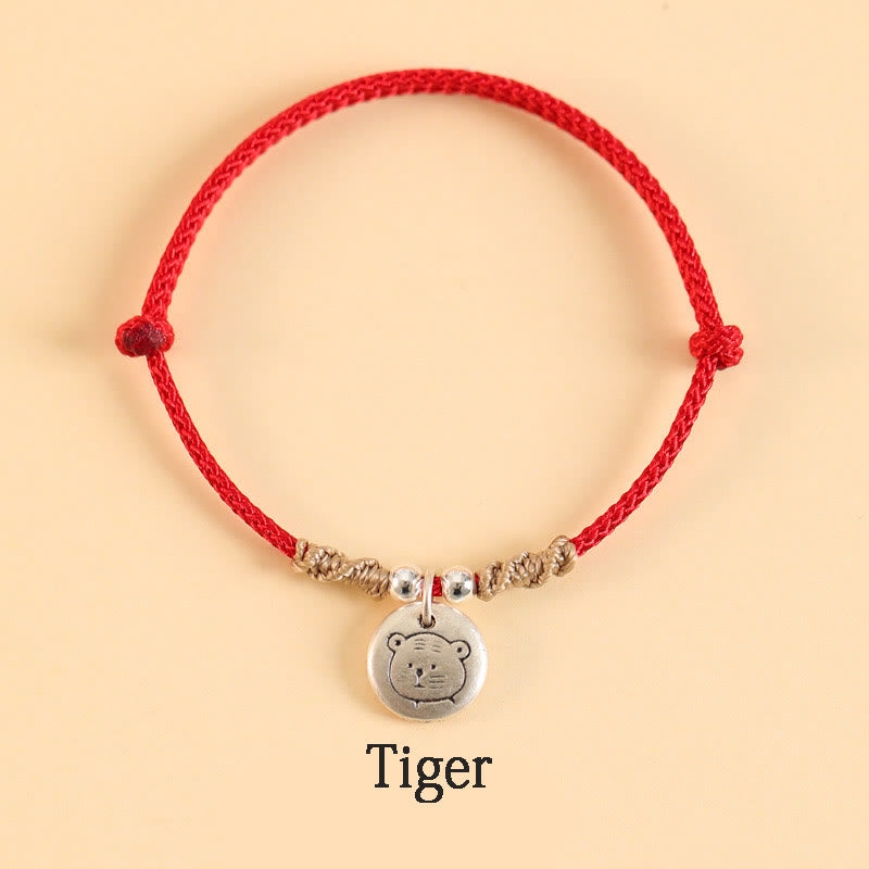 Chinese Zodiac Dragon Bracelet in 999 Sterling Silver for Luck