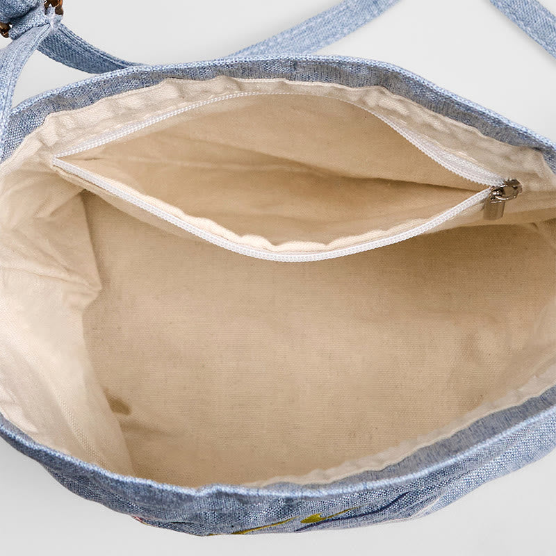 Sac de yoga en coton et lin Fairy Deer 19 x 20 x 10 cm