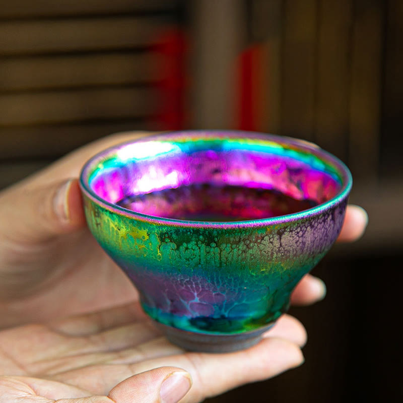 Tasse à thé en céramique Fairy Rainbow Tenmoku 301-400 ml