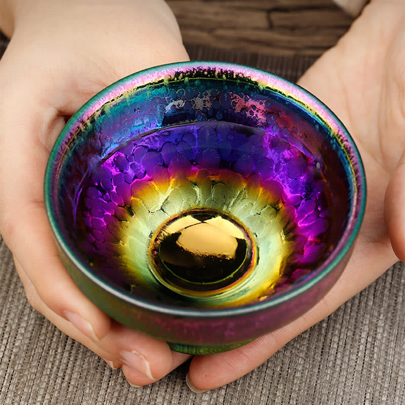 Tasse à thé en céramique Fairy Rainbow Tenmoku 301-400 ml