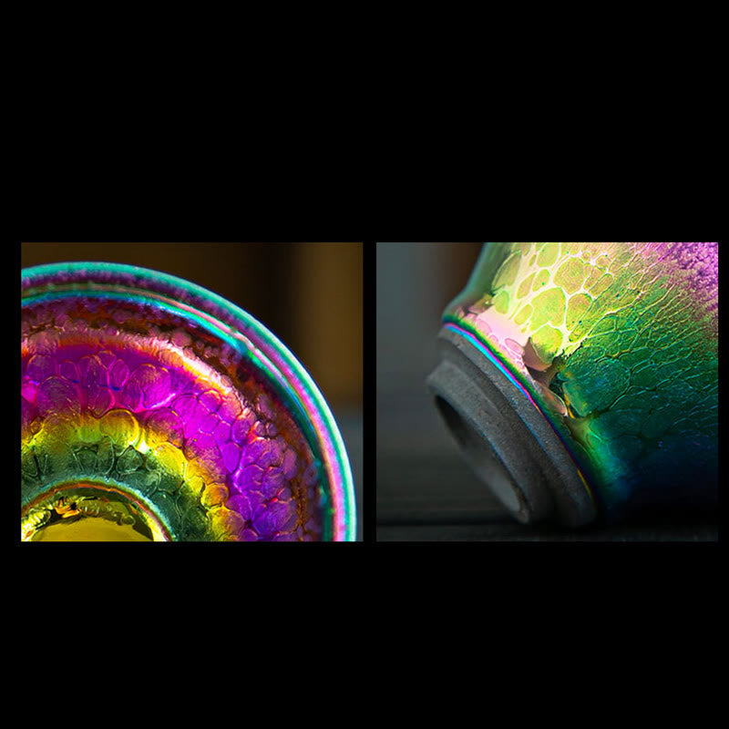 Tasse à thé en céramique Fairy Rainbow Tenmoku 301-400 ml