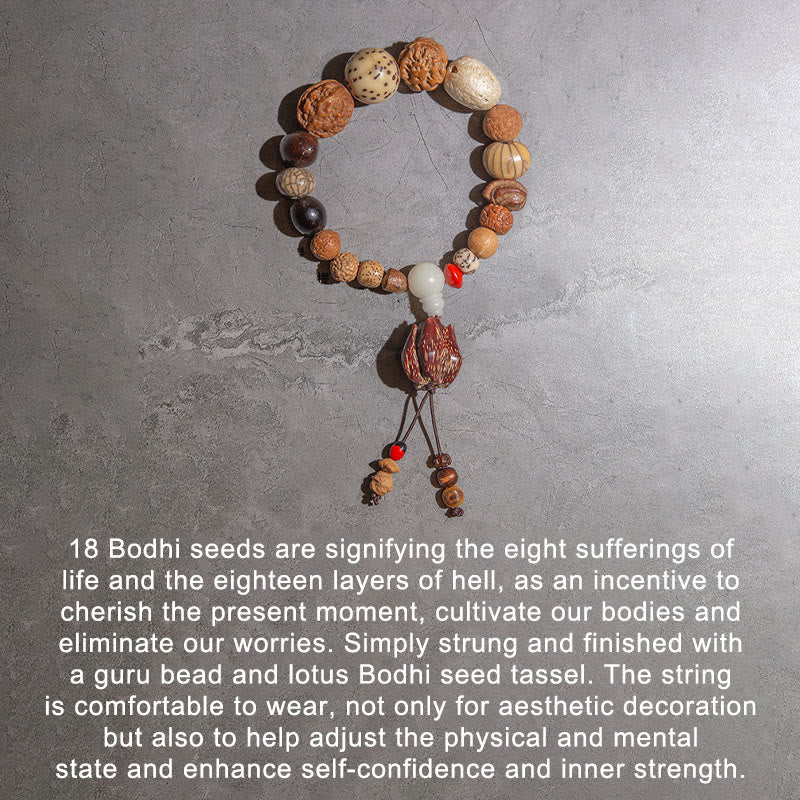 108 Beads Bodhi Seed Mala Bracelet for Luck & Wealth