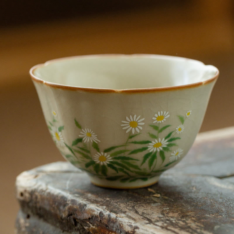 Peach Blossom Ceramic Tea Cup 50ml | Healing Sounds