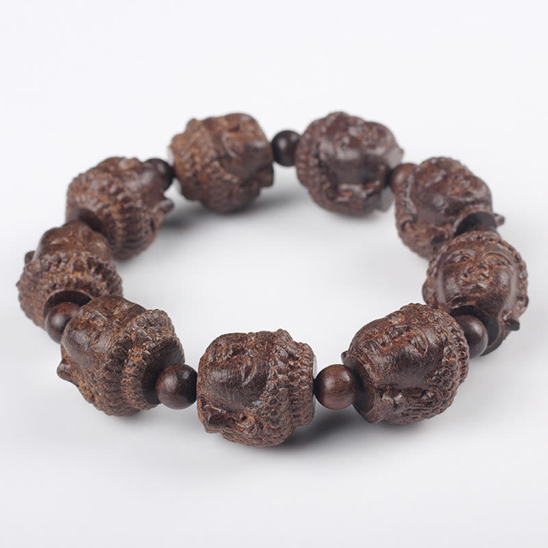 Bracelet calme en bois d'agar de 20 mm pour la méditation et l'équilibre
