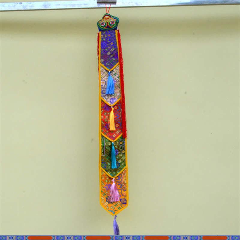Lotus Mandala Wall Art with Eight Auspicious Symbols for Enlightenment