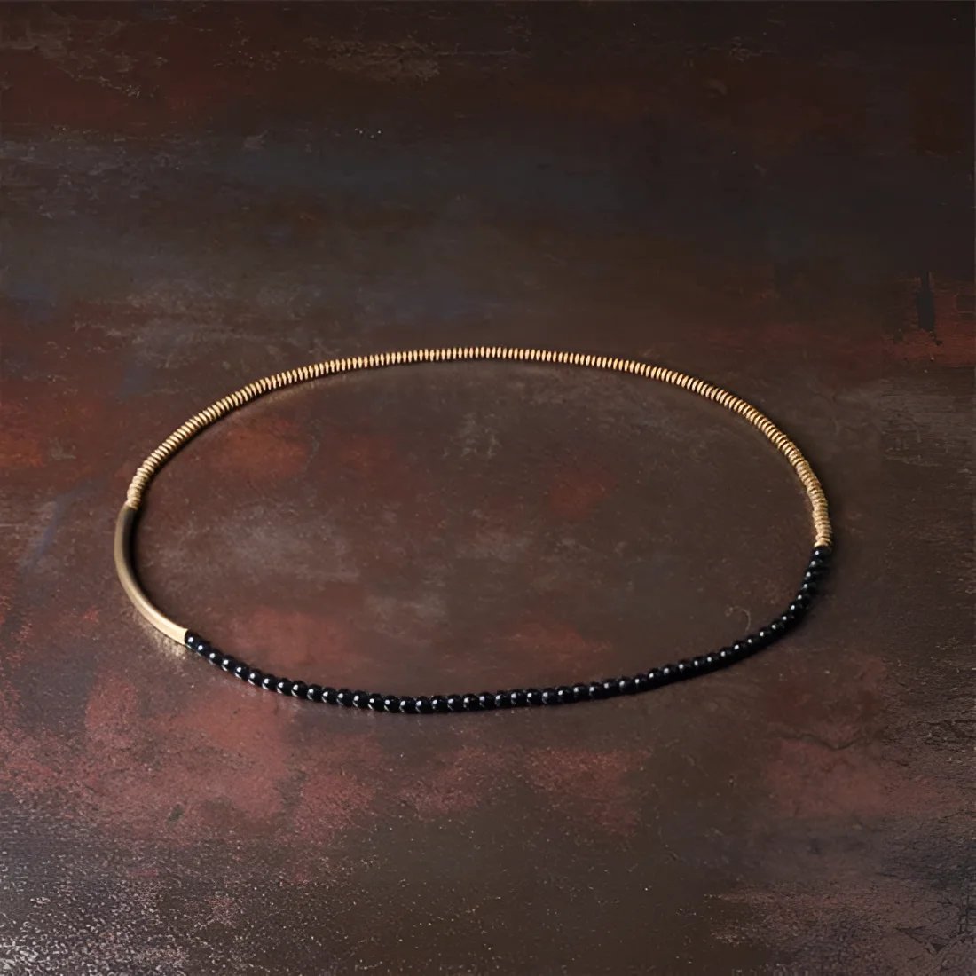 Bracelet triple tour en agate protectrice | Cuivre et pierres diverses