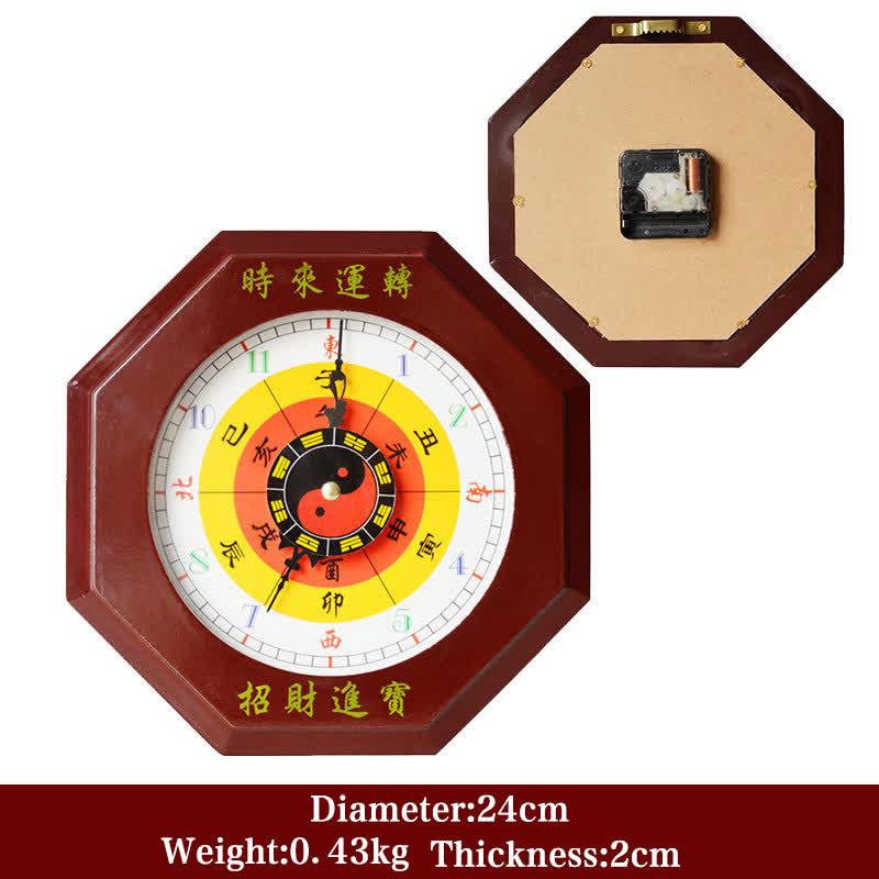 24cm Feng Shui Bagua Map Balance Energy Wall Clock