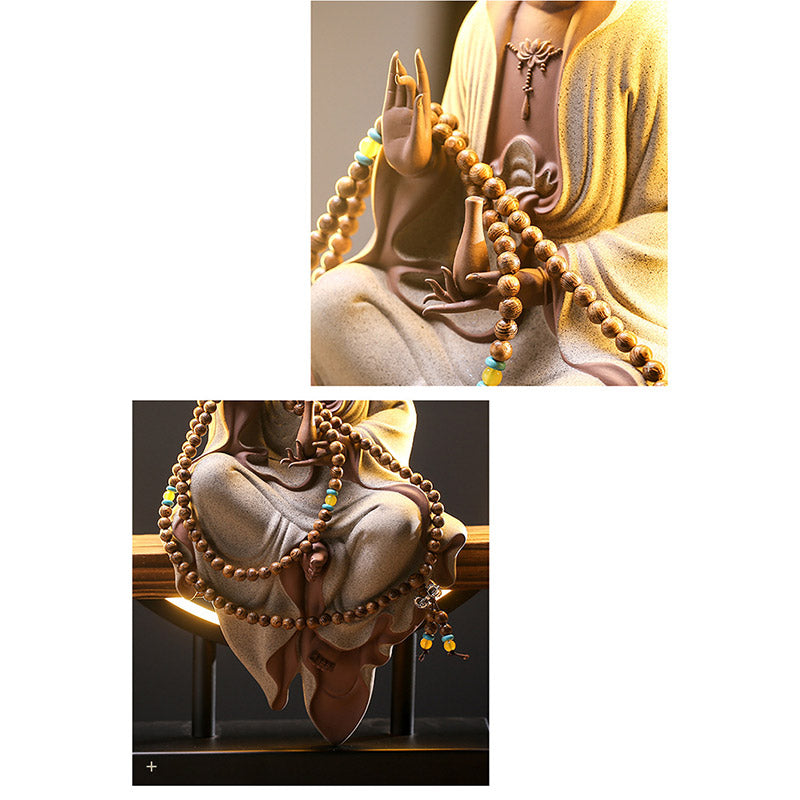 Ceramic Buddha Avalokitesvara Lotus Burners for Meditation