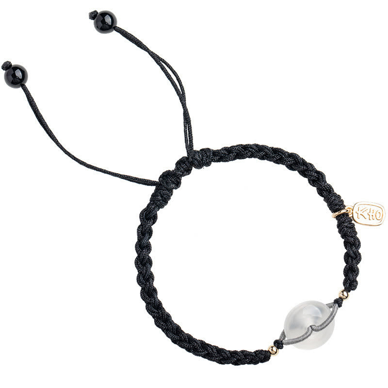 Bracelet boucle de paix en calcédoine de 13 mm pour l'harmonie