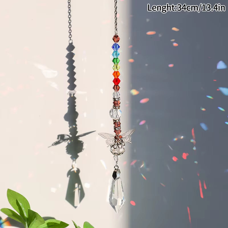 Butterfly Wind Chime Suncatcher Garden Crafts Ins Hanging Chimes Outdoor Garden Pendent Room Decor Home Hanging Decora방꾸미기 아이템