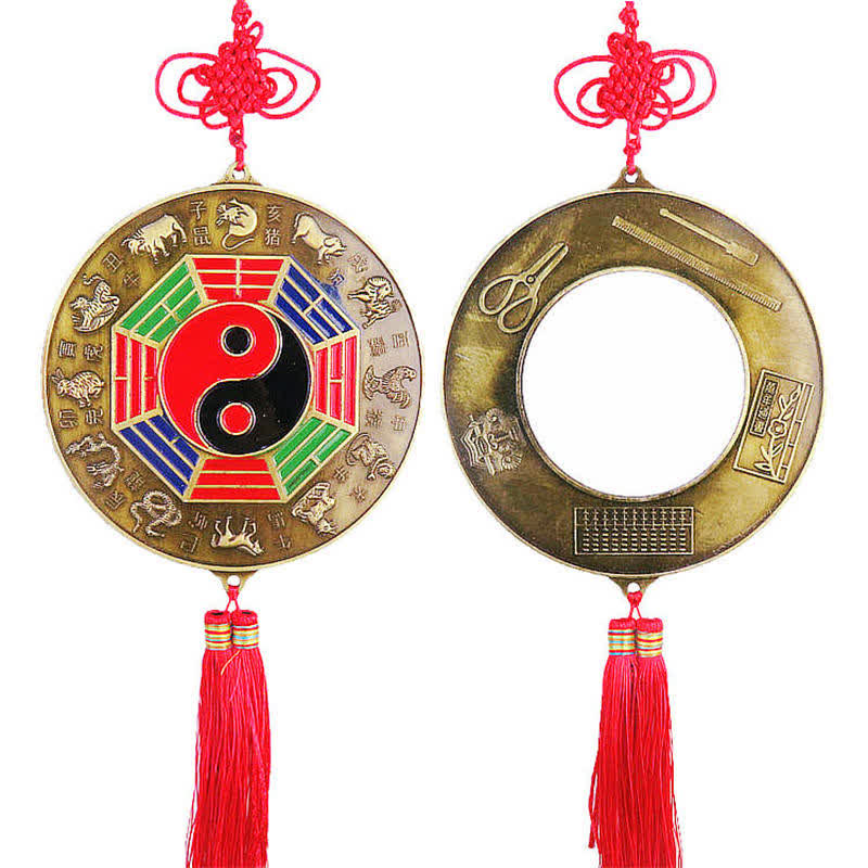 Miroir Feng Shui Bagua 10 cm Nœud chinois Équilibre énergétique