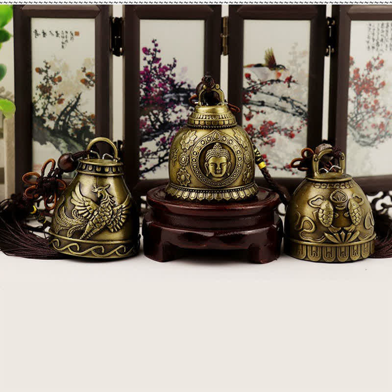 Carillon éolien Feng Shui Bouddha en alliage de zinc pour Zen