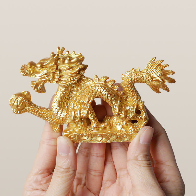 Statue de dragon chinois Feng Shui décorative pour la prospérité