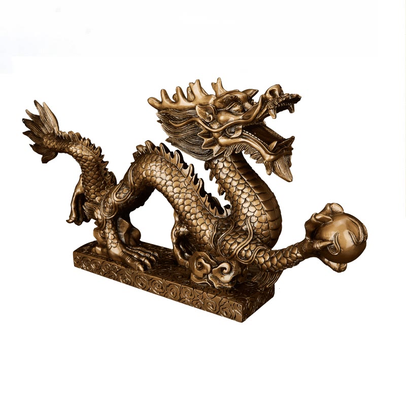 Statue de dragon chinois Feng Shui décorative pour la prospérité