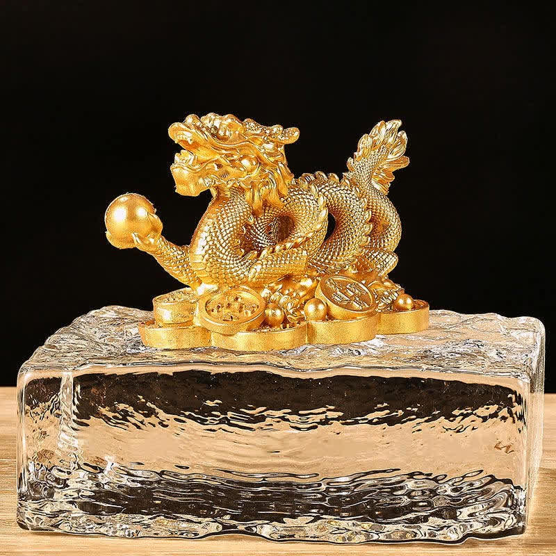 Pièce de monnaie Feng Shui en cuivre représentant un dragon | Richesse et chance