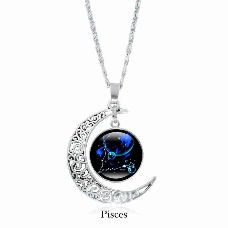 Copper Zodiac Moon Protection Necklace Chain | Spiritual Pendant