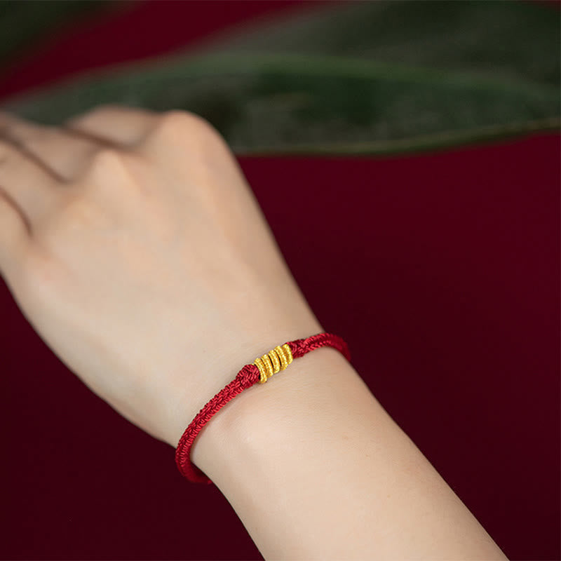 Red String Protection Bracelet with King Kong Knot for Luck