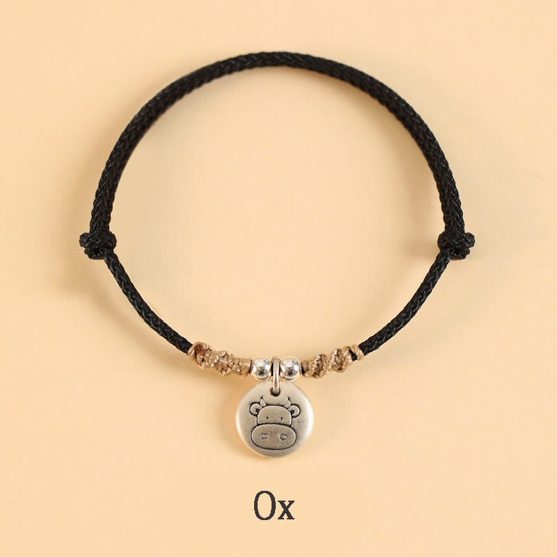 Chinese Zodiac Dragon Bracelet in 999 Sterling Silver for Luck