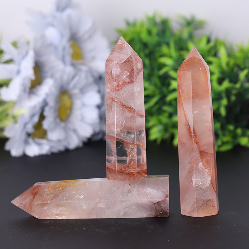 Fire Quartz Crystal Tower 2.4-4.5in Healing Point