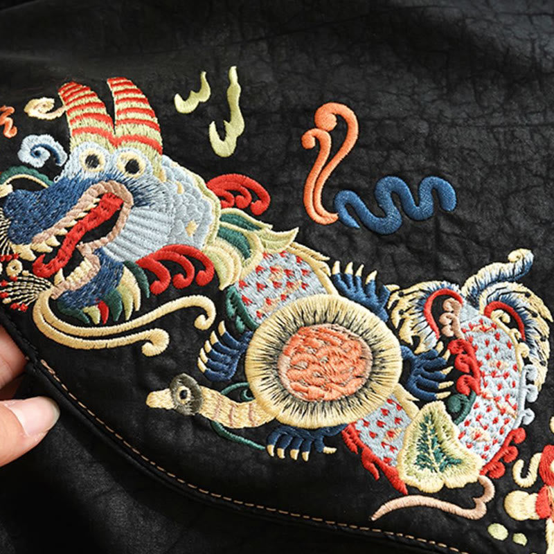 Sac à bandoulière en soie Xiangyunsha brodé de fleurs de poisson et de phénix