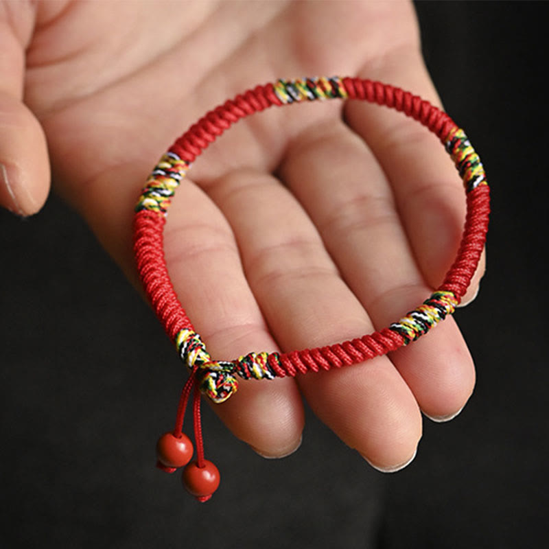 Bracelet de protection à cordon rouge King Kong Knot Five Colors