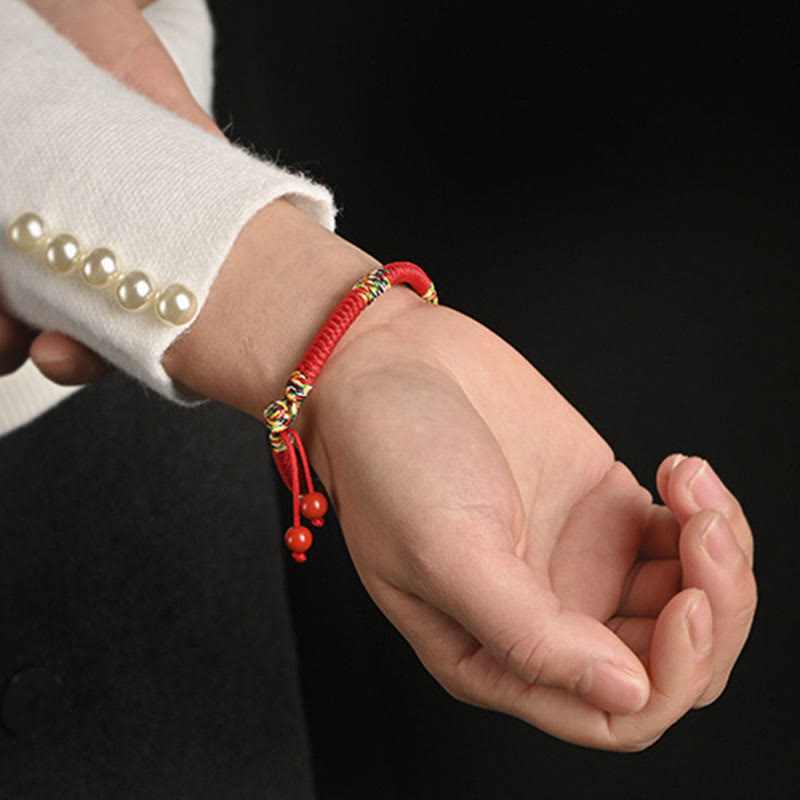 Bracelet de protection à cordon rouge King Kong Knot Five Colors