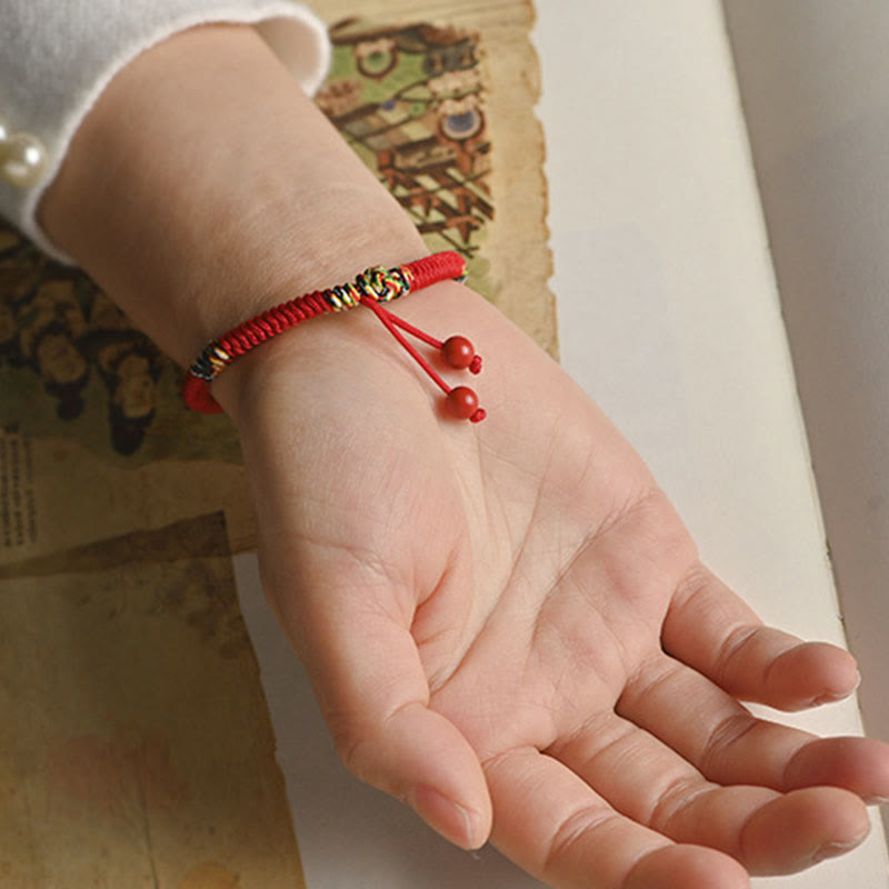 Bracelet de protection à cordon rouge King Kong Knot Five Colors