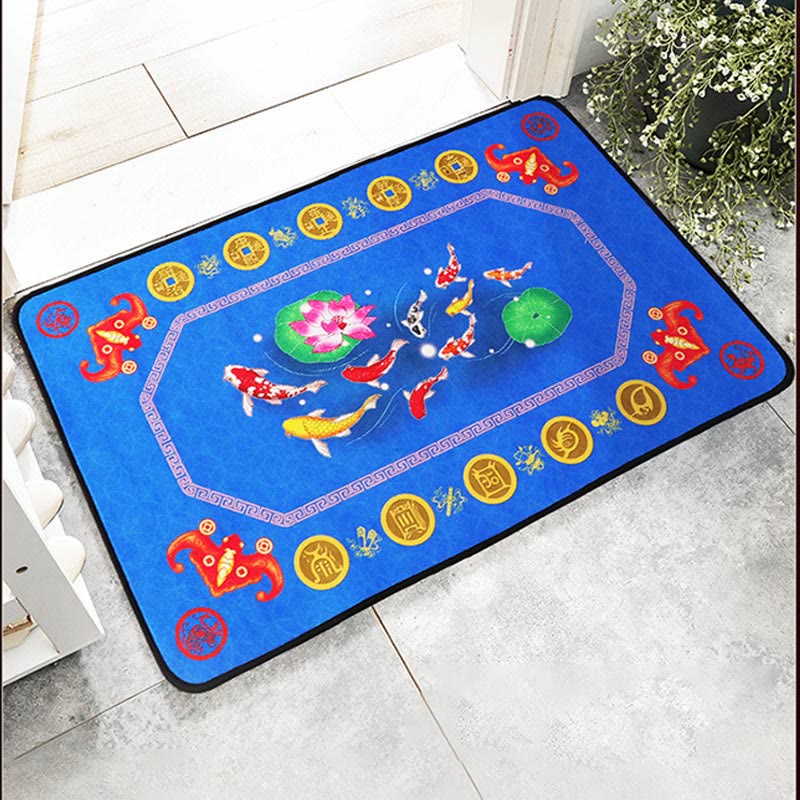 Paillasson Feng Shui Five Elements pour décoration zen 50 x 80 cm