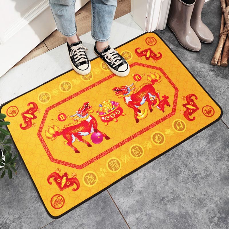 Paillasson Feng Shui Five Elements pour décoration zen 50 x 80 cm