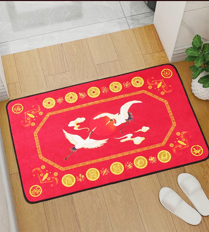 Paillasson Feng Shui Five Elements pour décoration zen 50 x 80 cm