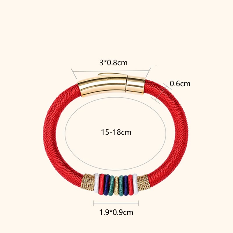 Bracelet fil rouge Cinq Éléments | Nœud King Kong, Protection et Chance
