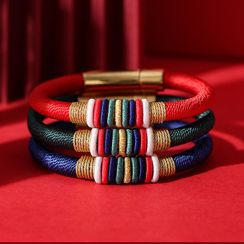Bracelet fil rouge Cinq Éléments | Nœud King Kong, Protection et Chance