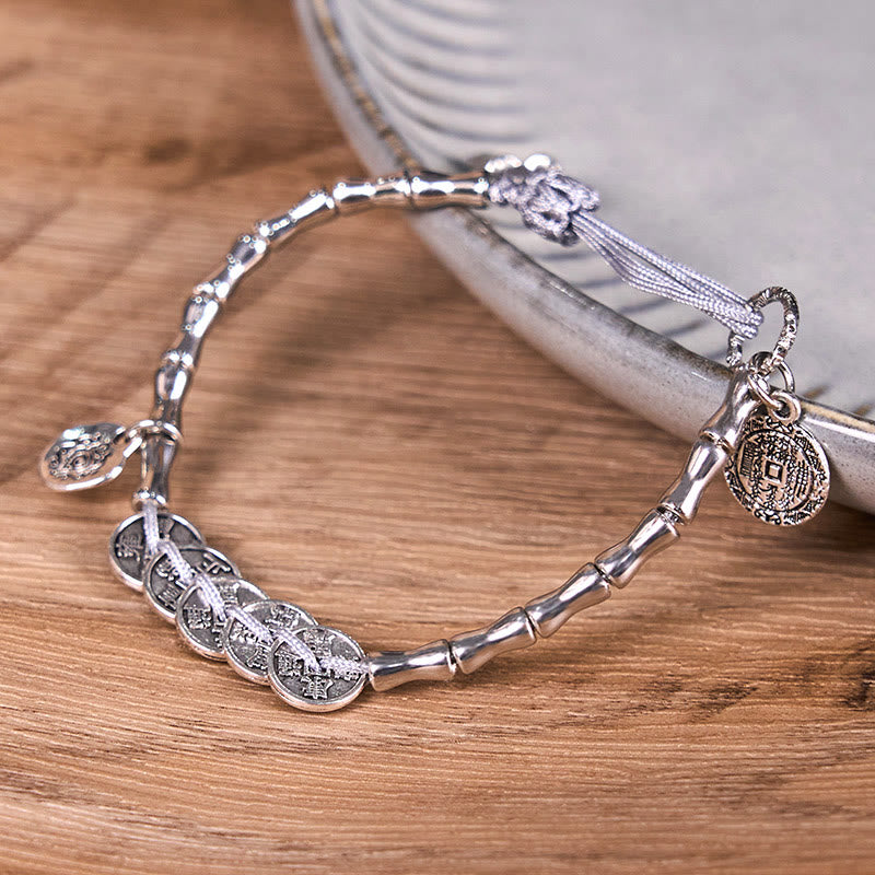 Bracelet de protection des fantômes de la montagne avec cinq pièces impériales