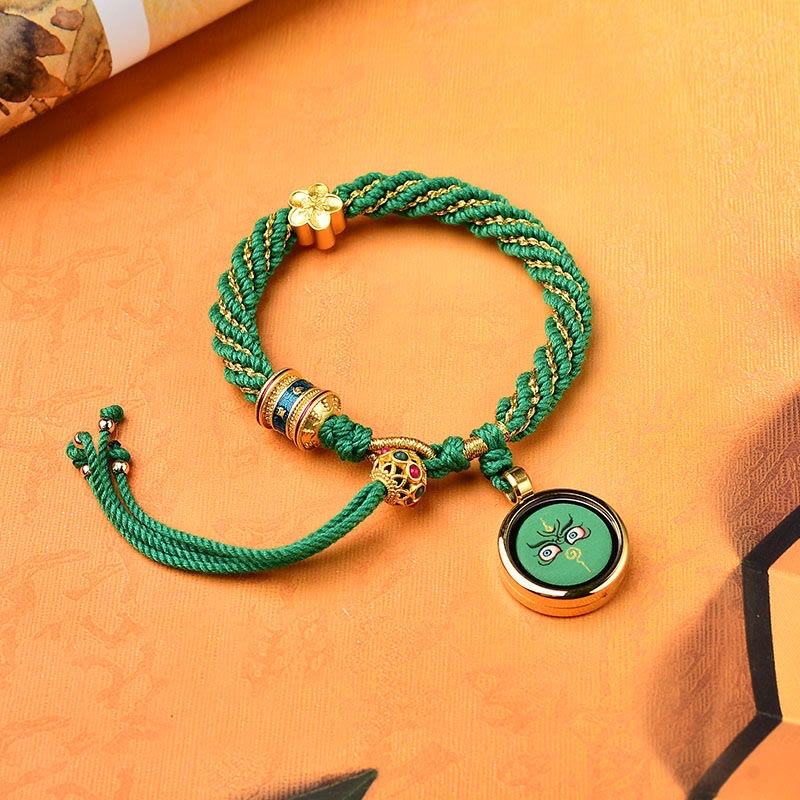Bracelet de protection en fil rouge des cinq dieux de la richesse