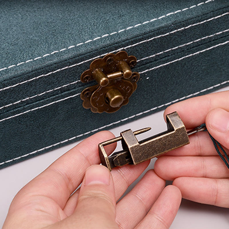 Boîte à bijoux en flanelle avec serrure | Rangement spirituel