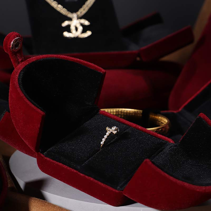 Coffret à bijoux en flanelle | Organiseur de cadeaux Zen Decor