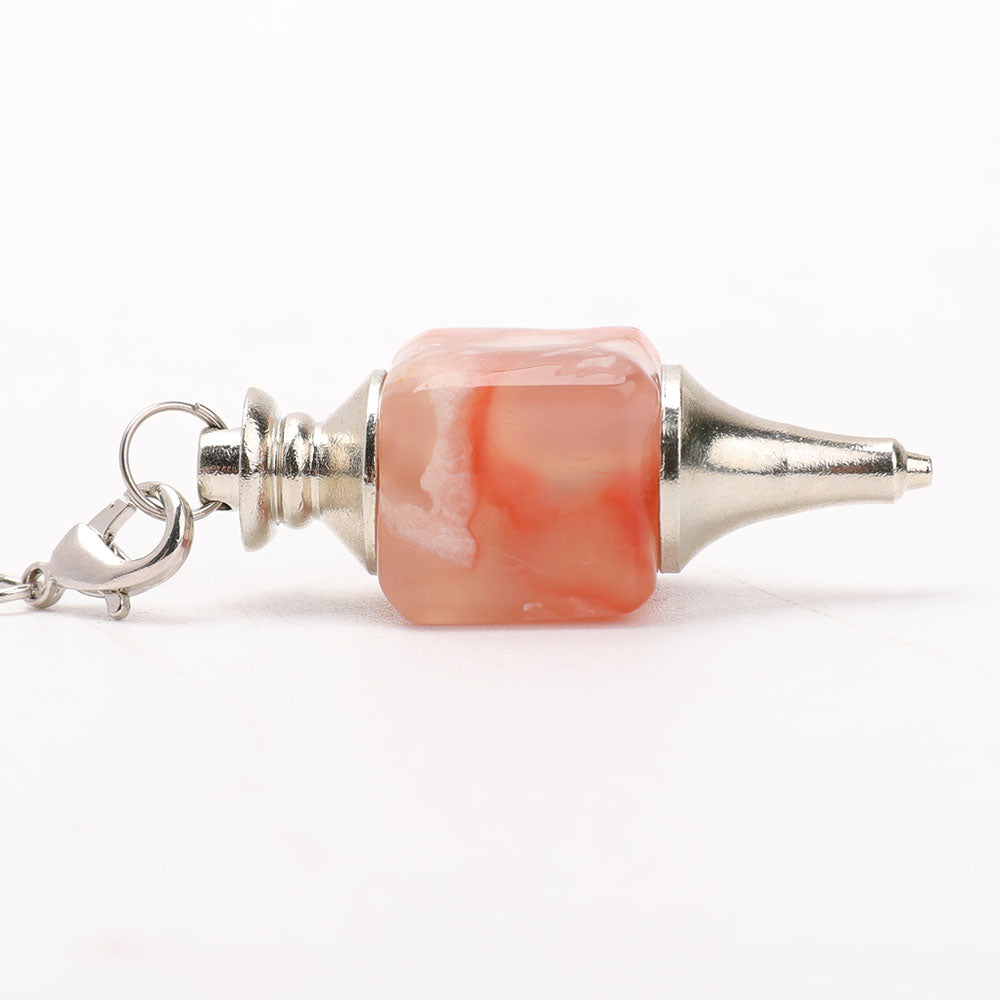Flower Agate Crystal Pendulum for Healing & Meditation