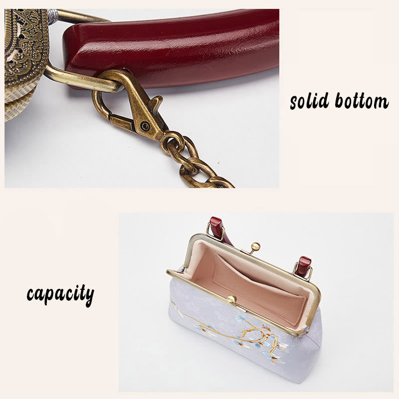 Sac à main brodé de fleurs | Sac bandoulière spirituel 19 cm