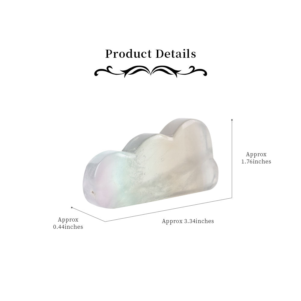 Fluorite Cloud Shape Crystal Carving 3.27 Inch Healing Stone