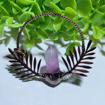 Pendentif en cristal de fluorite de 5,4 cm pour la guérison et l'équilibre