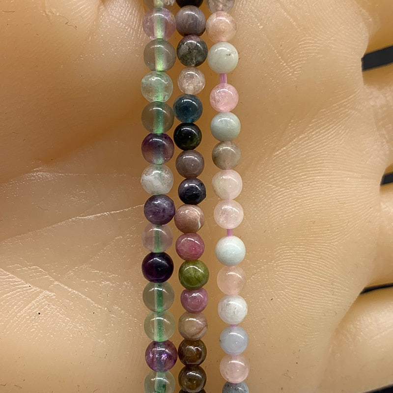 Ensemble de bracelets en fluorite, œil de tigre et améthyste