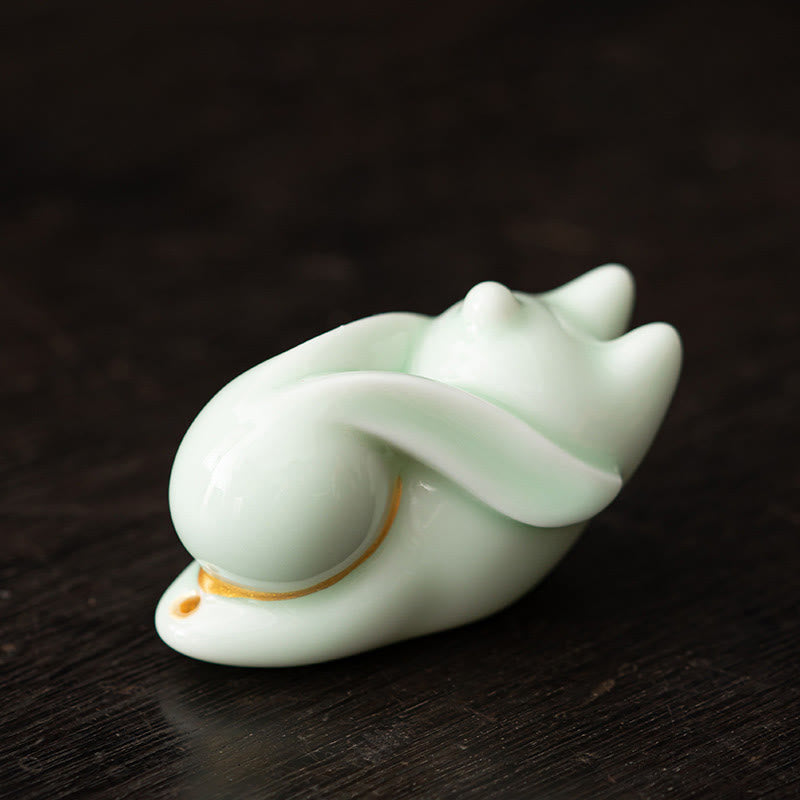 Brûleur d'encens en céramique Flying Rabbit Bamboo Mat pour la prospérité