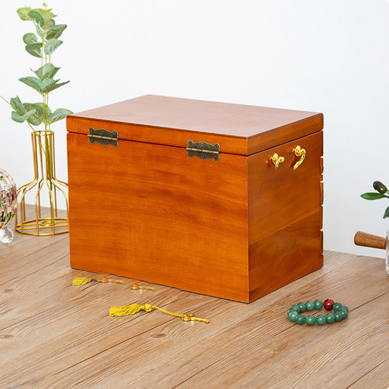 Coffret à bijoux en bois massif à quatre niveaux avec velours | Zen Decor