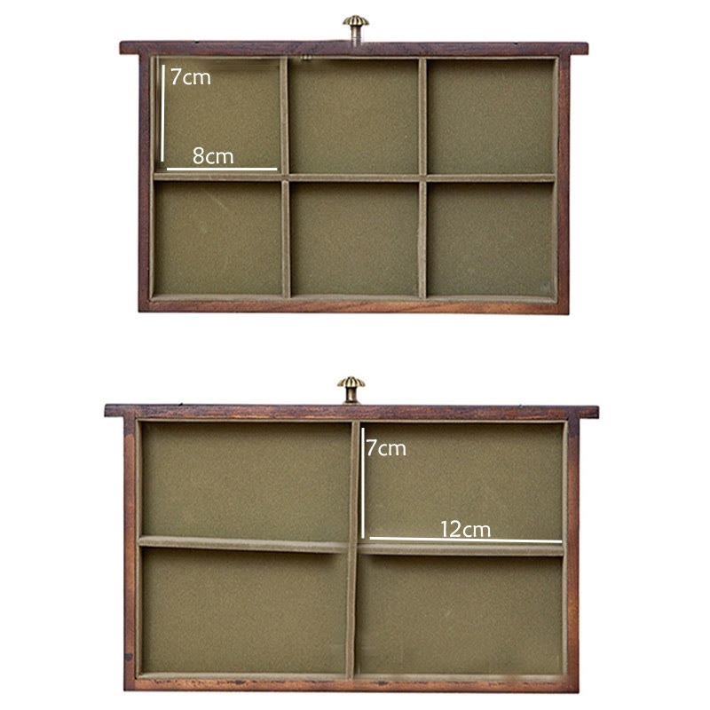 Coffret à bijoux en bois massif à quatre niveaux avec velours | Zen Decor