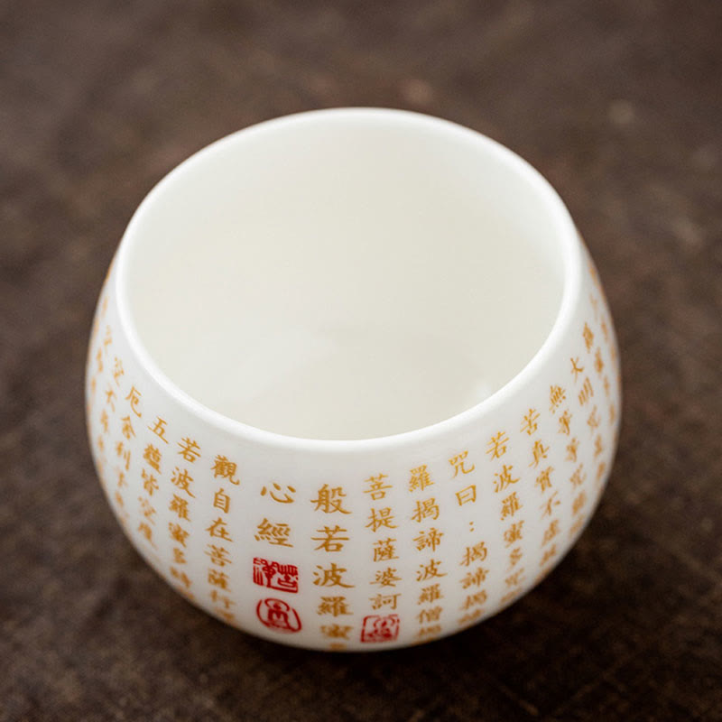 Service à thé de méditation Gaiwan en céramique à motif Fu 150 ml