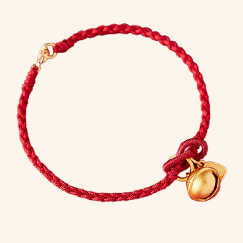 Bracelet à cordon rouge avec personnage Fu pour la chance et le bonheur