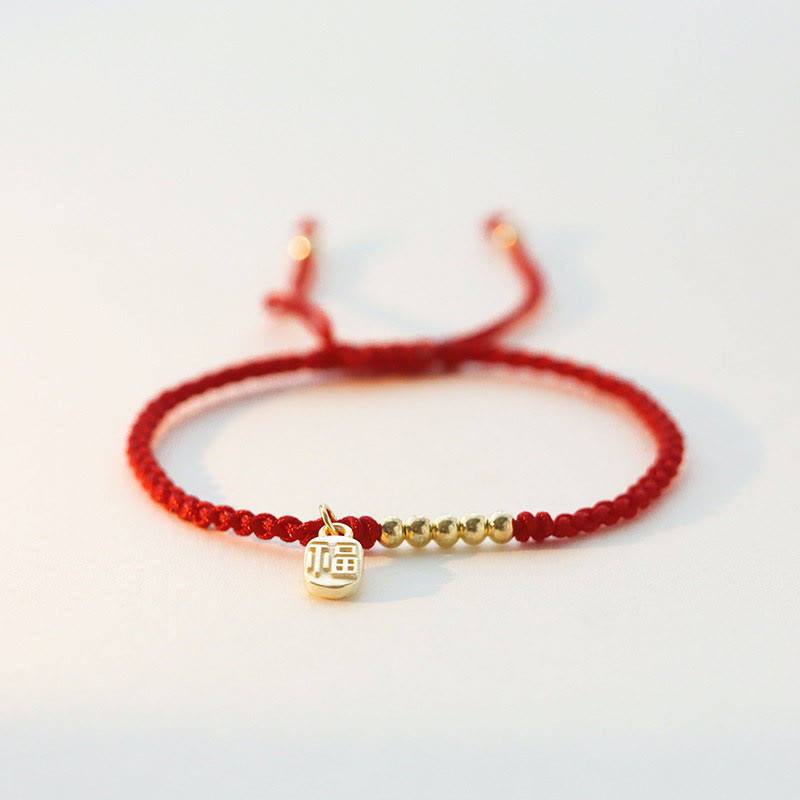 Bracelet à cordon rouge Fu pour la chance et la protection